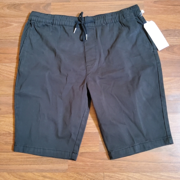 Modern American Men's Lockdown Pull On Chino Khaki Shorts Size M Black New - Picture 4 of 10